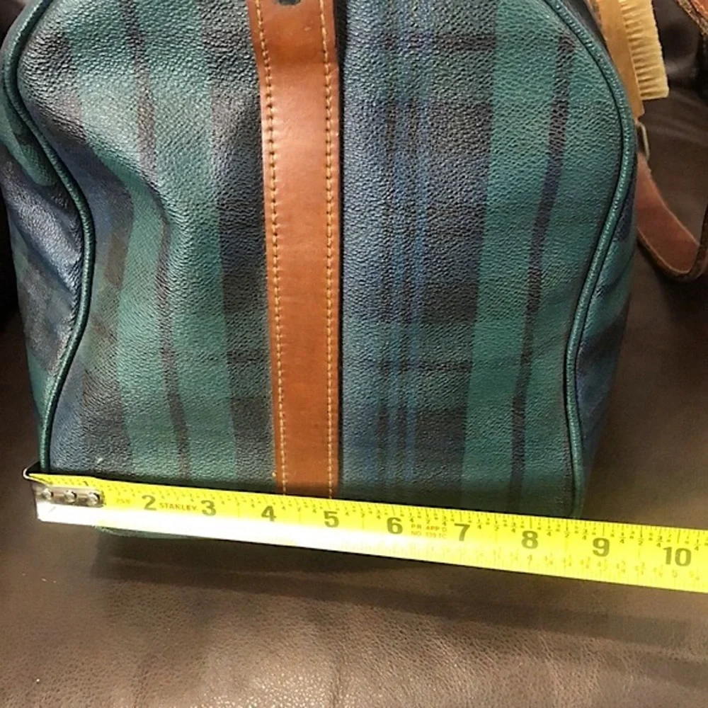 RALPH LAUREN Black Watch Plaid Speedy Boston Travel Vacation Camp Shoulder Bag